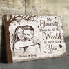 Custom Photo Horizontal Poster, Canvas - Personalized Anniversary Wedding Gifts For Husband And Wife, Him And Her - Happily Ever After