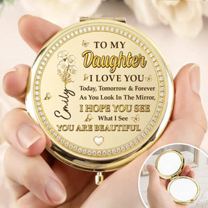Custom Compact Mirror - Personalized Birthday Gifts For Daughter - Another Year Fabulous