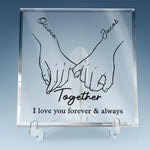 Custom Square Shaped Acrylic Plaque - Personalized Anniversary Wedding Gifts For Husband And Wife, Him And Her - Together We Find Balance
