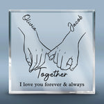Custom Square Shaped Acrylic Plaque - Personalized Anniversary Wedding Gifts For Husband And Wife, Him And Her - Together We Find Balance