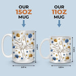 Custom 3D Inflated Effect Printed Mug - Personalized Mother's Day Gifts For Mom, Grandma - Hands Linked By Love