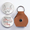 Custom Pocket Hug - Personalized Anniversary Wedding Gifts For Husband And Wife, Him And Her - With You I Feel Home