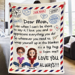 Custom Blanket - Personalized Mother's Day Gifts For Mom, Grandma - A Hug From Me