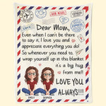 Custom Blanket - Personalized Mother's Day Gifts For Mom, Grandma - A Hug From Me