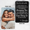 Custom Photo Metal Wallet Card - Personalized Anniversary Wedding Gifts For Husband And Wife, Him And Her - Two Hearts Growing Forward