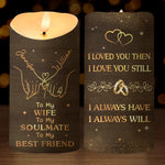 Custom LED Candle - Personalized Anniversary Wedding Gifts For Husband And Wife, Him And Her - No Refunds, Just Us