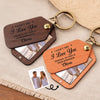 Custom Photo Wooden Keychain - Personalized Anniversary Wedding Gifts For Husband And Wife, Him And Her - Together We Keep Blooming