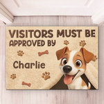Custom Home Decor Decorative Mat - Personalized Birthday Gifts For Dog Lovers, Dog Dad And Mom - All Guests Must Love Dogs