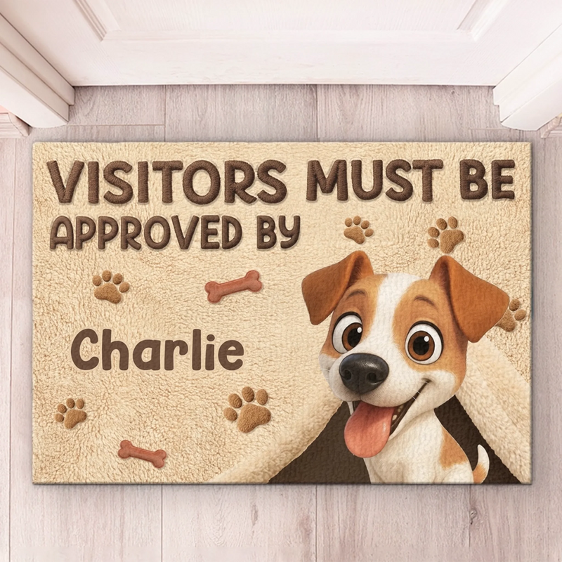 Custom Home Decor Decorative Mat - Personalized Birthday Gifts For Dog Lovers, Dog Dad And Mom - All Guests Must Love Dogs