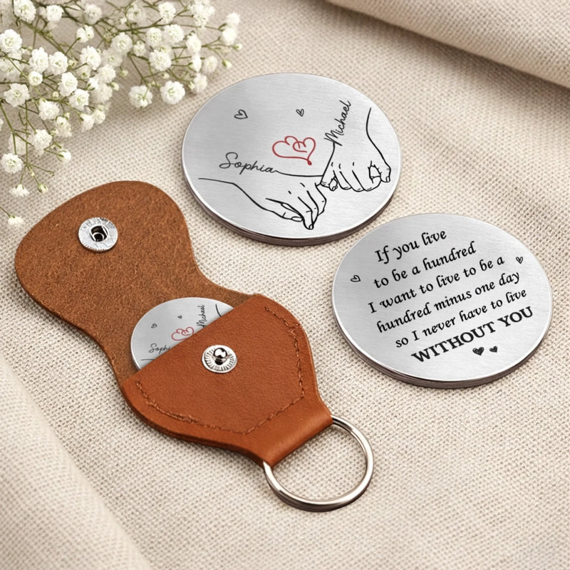 Custom Pocket Hug - Personalized Anniversary Wedding Gifts For Husband And Wife, Him And Her - Together Feels Calm Always