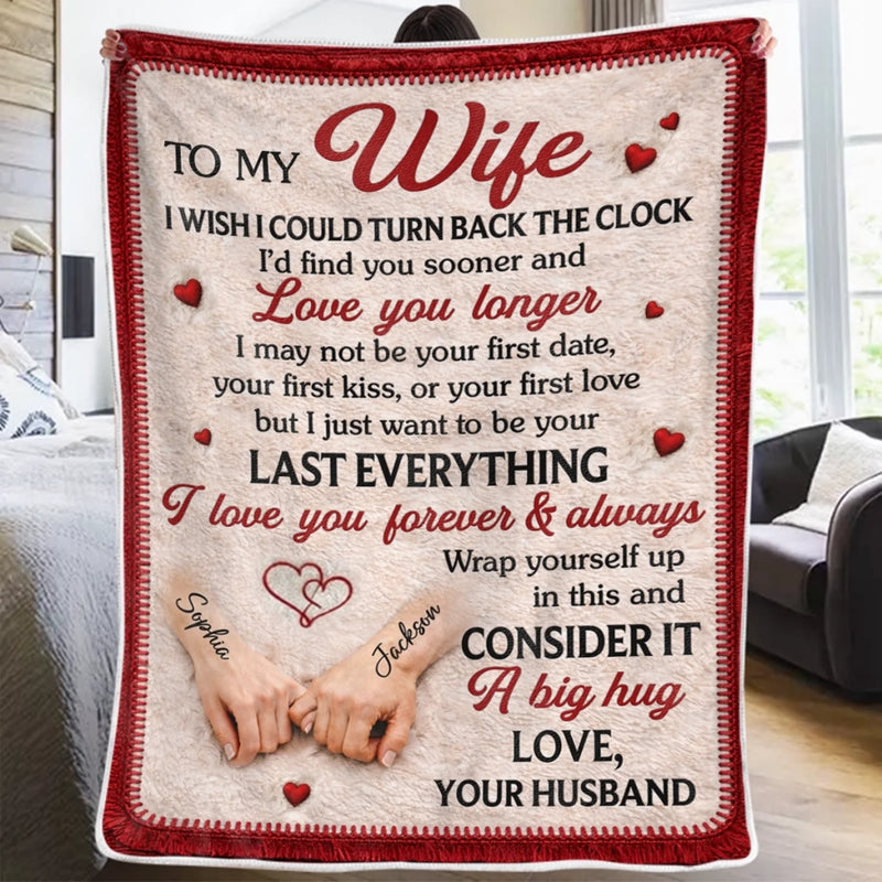 Custom Blanket - Personalized Anniversary Wedding Gifts For Husband And Wife, Him And Her - Side By Side Forever