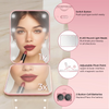 Custom LED Compact Makeup Mirror - Personalized Anniversary Wedding Gifts For Husband And Wife, Him And Her - Loved Just As You Are