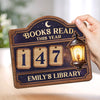 Custom Wooden Tracker Sign - Personalized Bookish Gifts For Book Lovers, Bookworms, Readers - Reading Is Progress