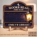 Custom Wooden Tracker Sign - Personalized Bookish Gifts For Book Lovers, Bookworms, Readers - Reading Is Progress