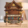 Custom Wooden Tracker Sign - Personalized Bookish Gifts For Book Lovers, Bookworms, Readers - Shelves Full Of Magic