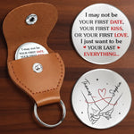 Custom Pocket Hug - Personalized Anniversary Wedding Gifts For Husband And Wife, Him And Her - Let Me Hold Your Hand