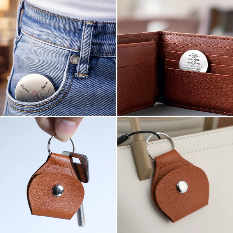 Custom Pocket Hug - Personalized Anniversary Wedding Gifts For Husband And Wife, Him And Her - Forever Means Us