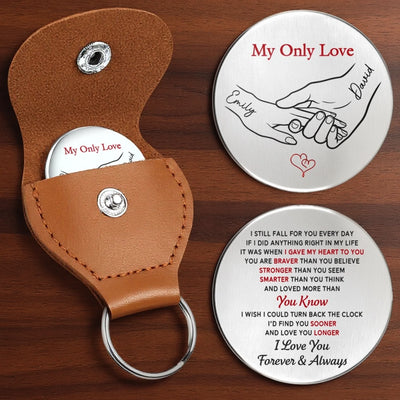 Custom Pocket Hug - Personalized Anniversary Wedding Gifts For Husband And Wife, Him And Her - A Tiny Hug With Big Love