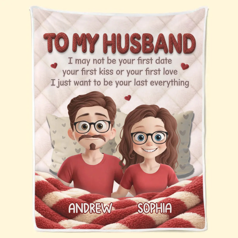 Custom Blanket - Personalized Anniversary Wedding Gifts For Husband And Wife, Him And Her - Love Grows Quietly Here