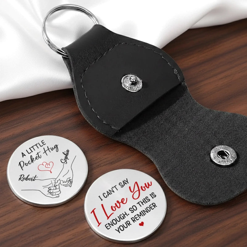 Custom Pocket Hug - Personalized Anniversary Wedding Gifts For Husband And Wife, Him And Her - Promise For Life