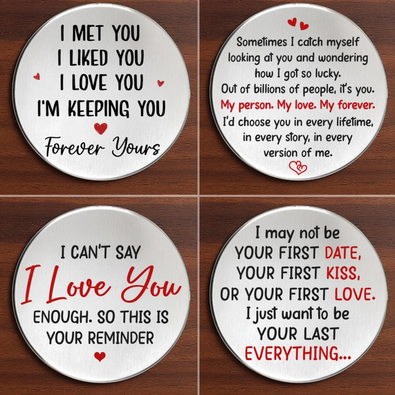 Custom Pocket Hug - Personalized Anniversary Wedding Gifts For Husband And Wife, Him And Her - Promise For Life
