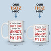 Custom Mug - Personalized Anniversary Wedding Gifts For Husband And Wife, Him And Her - Annoying You For Life