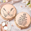 Custom Compact Mirror - Personalized Anniversary Wedding Gifts For Husband And Wife, Him And Her - Me And You Forever
