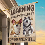 Custom Flag - Personalized Birthday Gifts For Dog Lovers, Dog Dad And Mom - Security Provided By Dogs