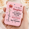 Custom LED Compact Makeup Mirror - Personalized Birthday Gifts For Mom, Daughter - Shine Bright My Girl