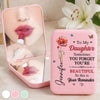 Custom LED Compact Makeup Mirror - Personalized Birthday Gifts For Mom, Daughter - Shine Bright My Girl