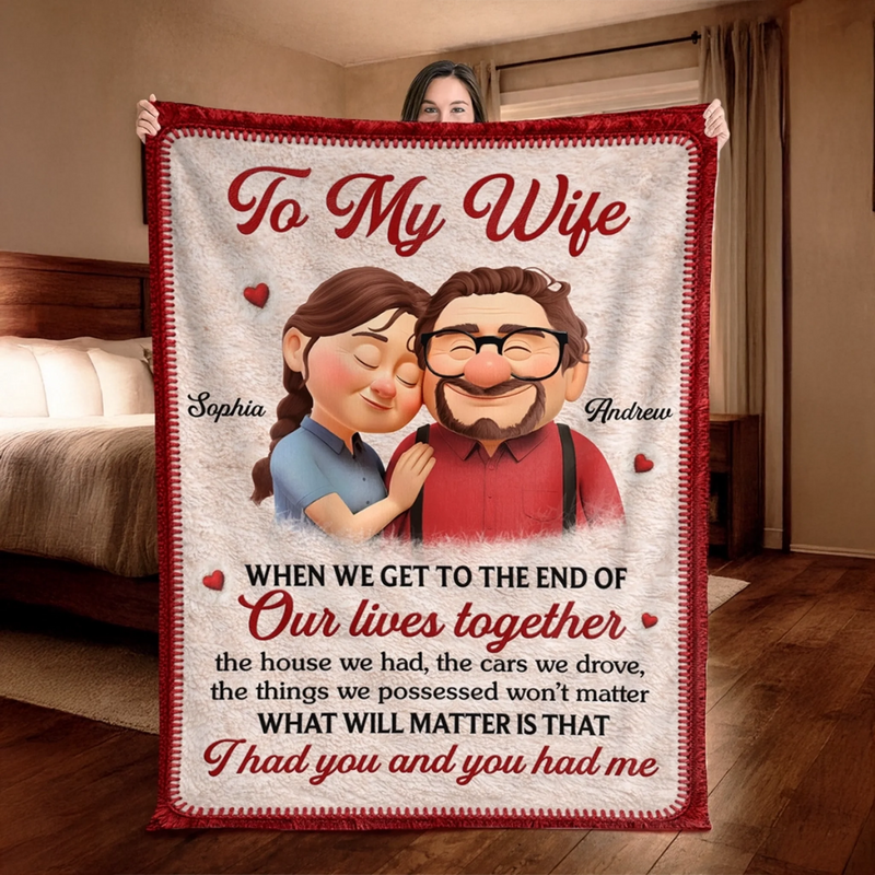 Custom Blanket - Personalized Anniversary Wedding Gifts For Husband And Wife, Him And Her - Our Hearts Choose Forward