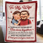 Custom Blanket - Personalized Anniversary Wedding Gifts For Husband And Wife, Him And Her - Our Hearts Choose Forward