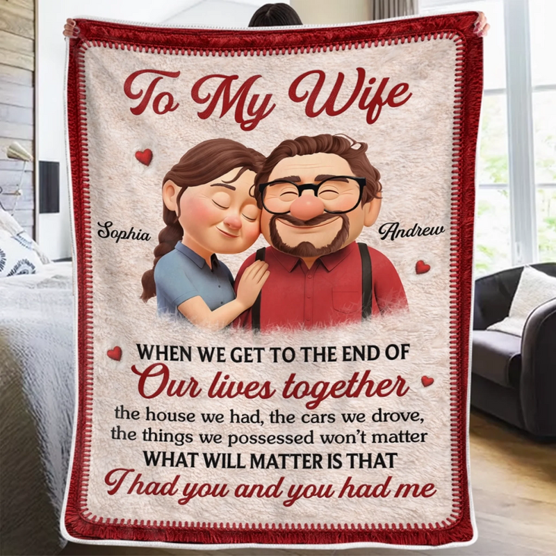 Custom Blanket - Personalized Anniversary Wedding Gifts For Husband And Wife, Him And Her - Our Hearts Choose Forward