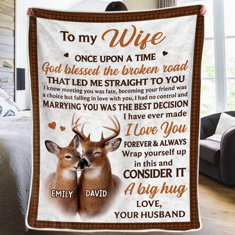 Custom Blanket - Personalized Anniversary Wedding Gifts For Husband And Wife, Him And Her - Love Grows In Quiet Ways