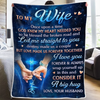 Custom Blanket - Personalized Anniversary Wedding Gifts For Husband And Wife, Him And Her - Side By Side Feels Natural
