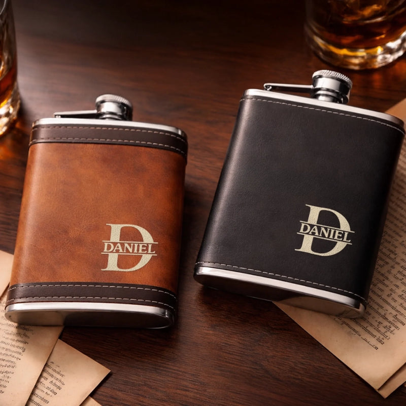 Custom Hip Flask Set - Personalized Anniversary Wedding Gifts For Husband And Wife, Him And Her - You Are My Daily Yes