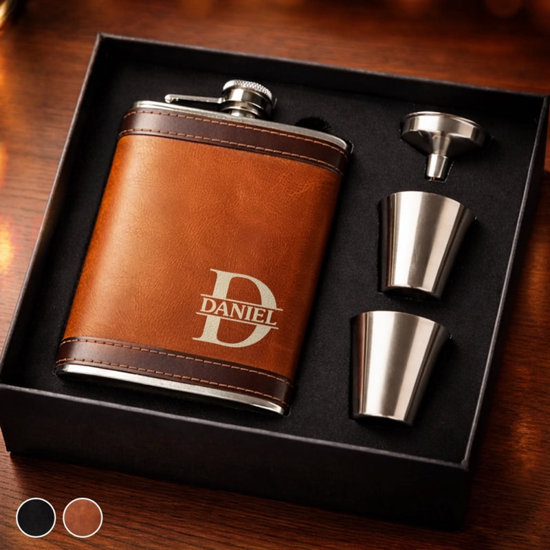 Custom Hip Flask Set - Personalized Anniversary Wedding Gifts For Husband And Wife, Him And Her - You Are My Daily Yes