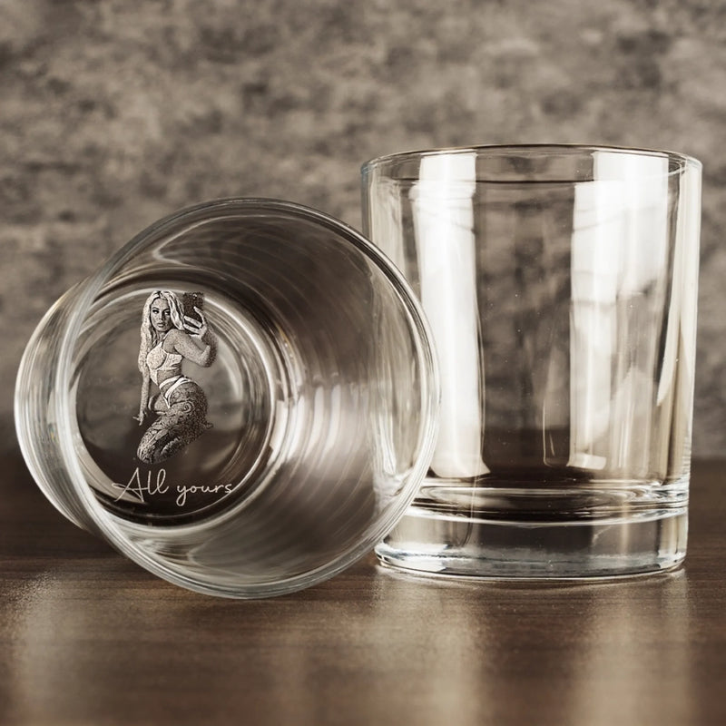 Custom Photo Whiskey Glass - Personalized Anniversary Wedding Gifts For Husband And Wife, Him And Her, Wine, Bourbon, Whiskey Lovers - Love Aged To Perfection