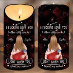 Custom LED Candle - Personalized Anniversary Wedding Gifts For Husband And Wife, Him And Her - You Make Life Feel Balanced