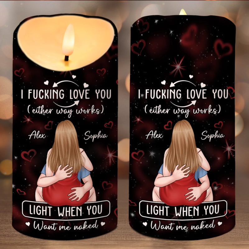Custom LED Candle - Personalized Anniversary Wedding Gifts For Husband And Wife, Him And Her - You Make Life Feel Balanced