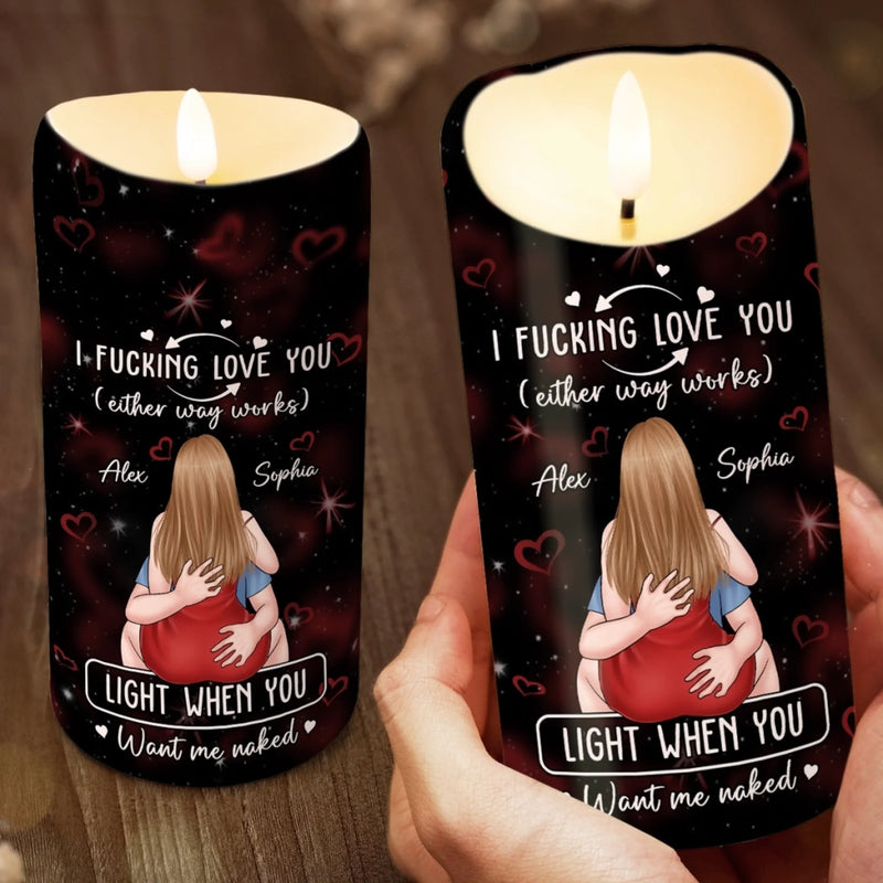 Custom LED Candle - Personalized Anniversary Wedding Gifts For Husband And Wife, Him And Her - You Make Life Feel Balanced