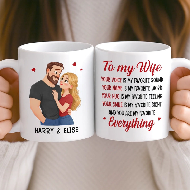 Custom Mug - Personalized Anniversary Wedding Gifts For Husband And Wife, Him And Her - You Are My Daily Yes