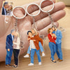 Custom Photo Shaped Acrylic Keychain - Personalized Anniversary Wedding Gifts For Husband And Wife, Him And Her - Built On Care And Time