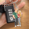 Custom Shaped Acrylic Keychain - Personalized Anniversary Wedding Gifts For Husband And Wife, Him And Her - Side By Side Forever