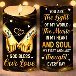 Custom LED Candle - Personalized Anniversary Wedding Gifts For Husband And Wife, Him And Her - You Are My Always