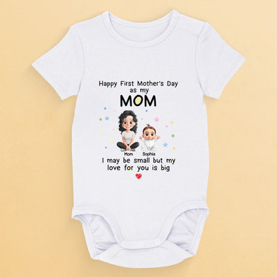 Custom First Mother's Day Baby Onesie - Personalized Baby Shower, Gender Reveal Gifts For New Moms, New Dads, New Parents - Our Greatest Gift