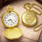 Custom Pocket Watch - Personalized Anniversary Wedding Gifts For Husband And Wife, Him And Her - Love Feels Right With You