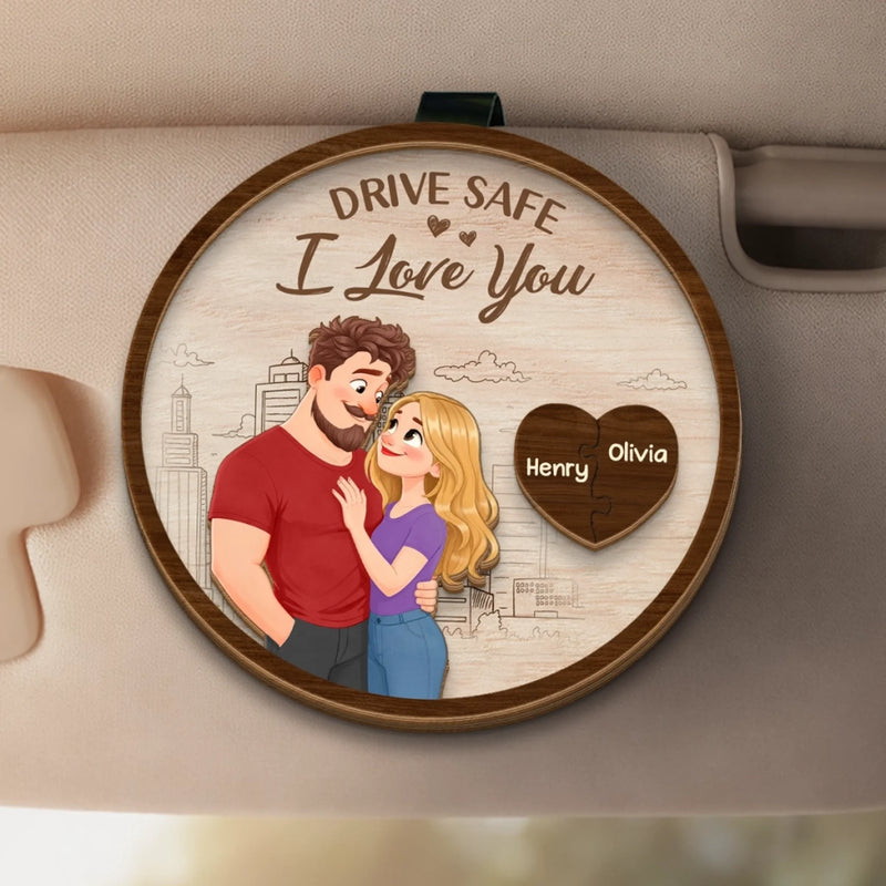 Custom Car Visor Clip - Personalized Anniversary Wedding Gifts For Husband And Wife, Him And Her - Our Love Keeps Blooming