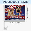 Custom Car Window Flag - Personalized America 250th Anniversary Gifts For Dog Lovers, Dog Dad And Mom - Rolling With Patriotic Pups