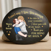 Custom Printed Rock - Personalized Anniversary Wedding Gifts For Husband And Wife, Him And Her - Love Built To Last